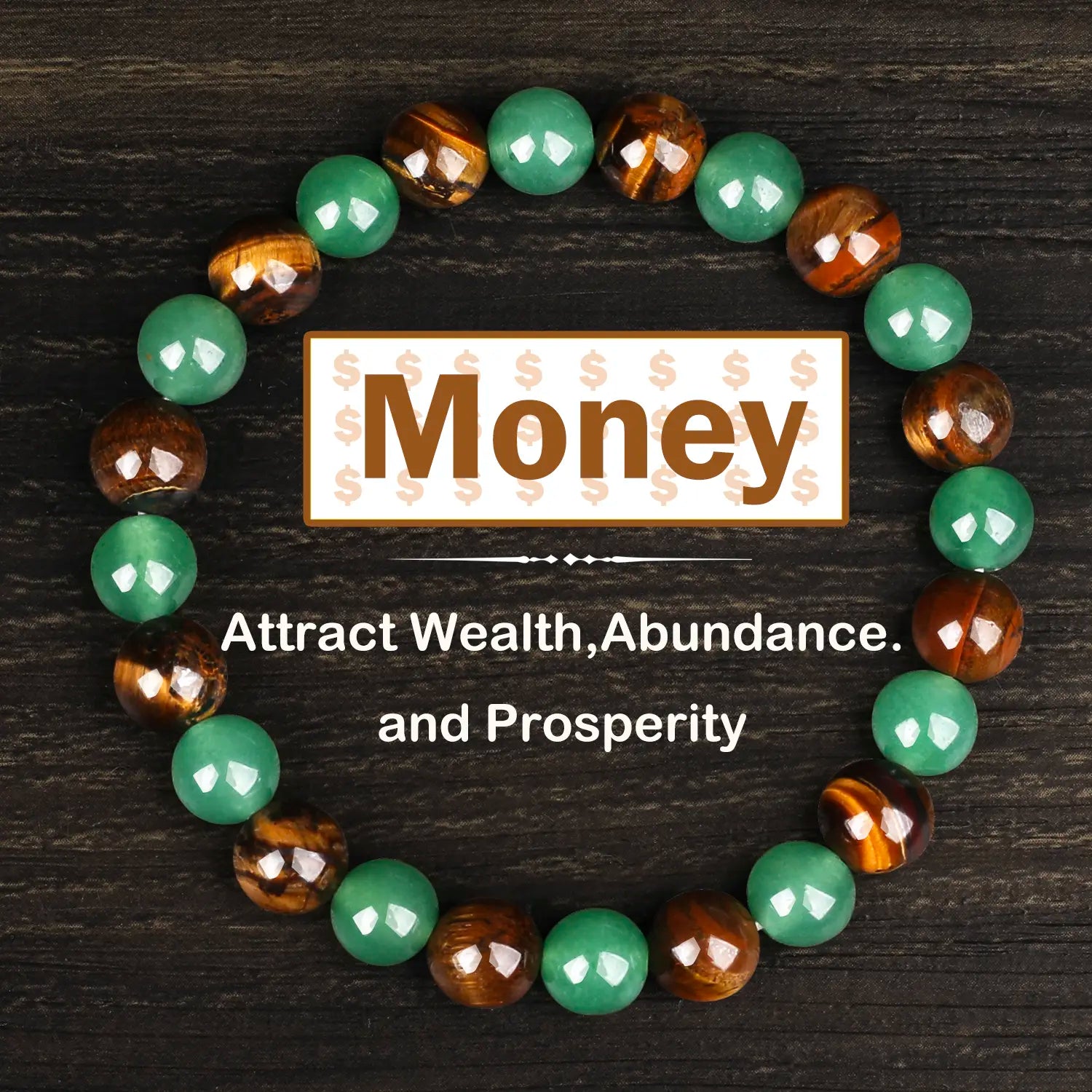 Elevate Your Style with the Veliora Money Attraction Bracelet - Aesthetic Green Aventurine & Tiger Eye Beaded Jewelry for Daily Wear and Teacher Appreciation Gifts