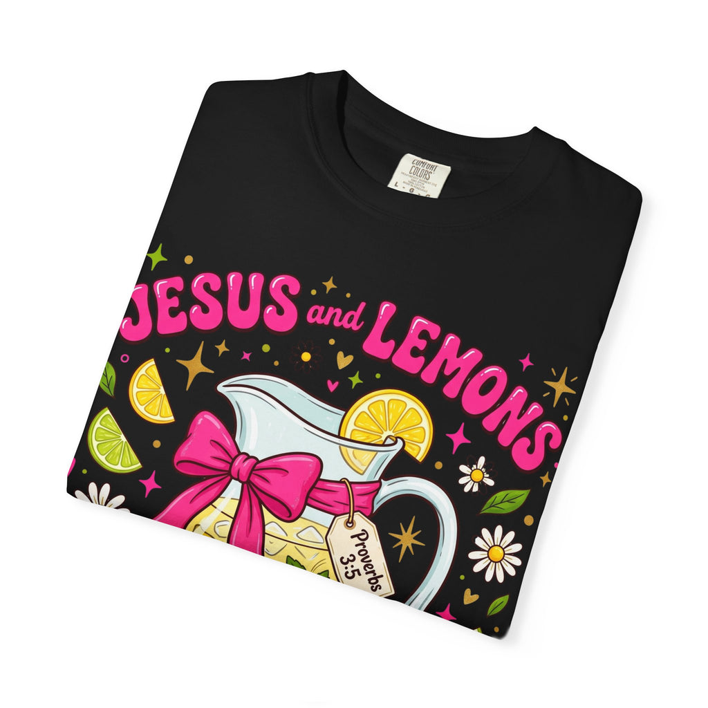 Jesus and Lemons T-Shirt — "Sour, Sanctified" Christian Lemonade Graphic Tee