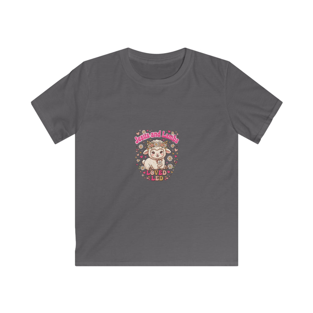 Kids Tee – Cute Jesus and Lamb Christian Graphic Shirt for Toddlers