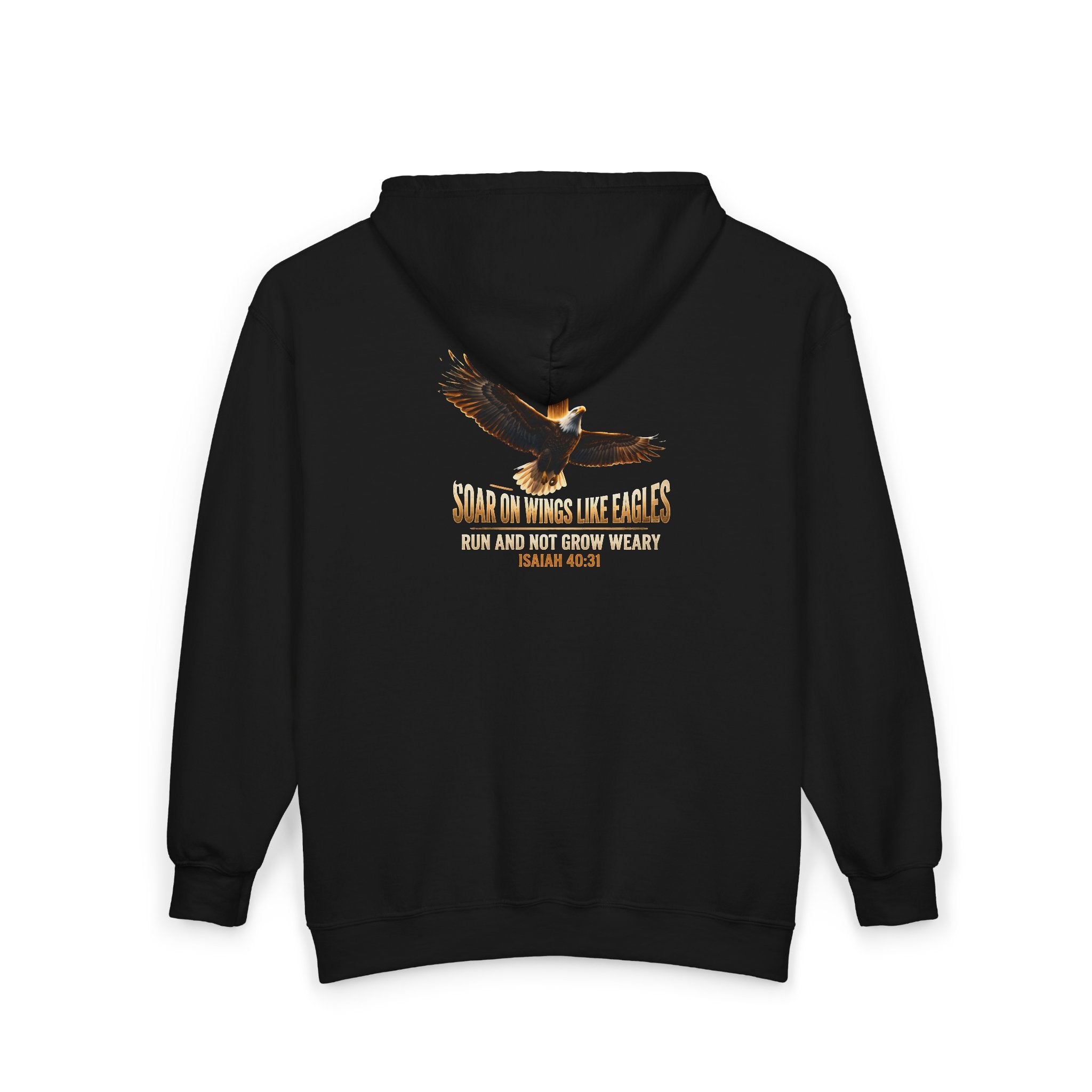Soar On Wings Like Eagles Hoodie/  Inspirational Full-Zip Sweatshirt