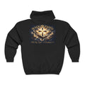 Faith Cross Zip Hoodie - "Walk By Faith" Inspirational Christian Full-Zip Sweatshirt