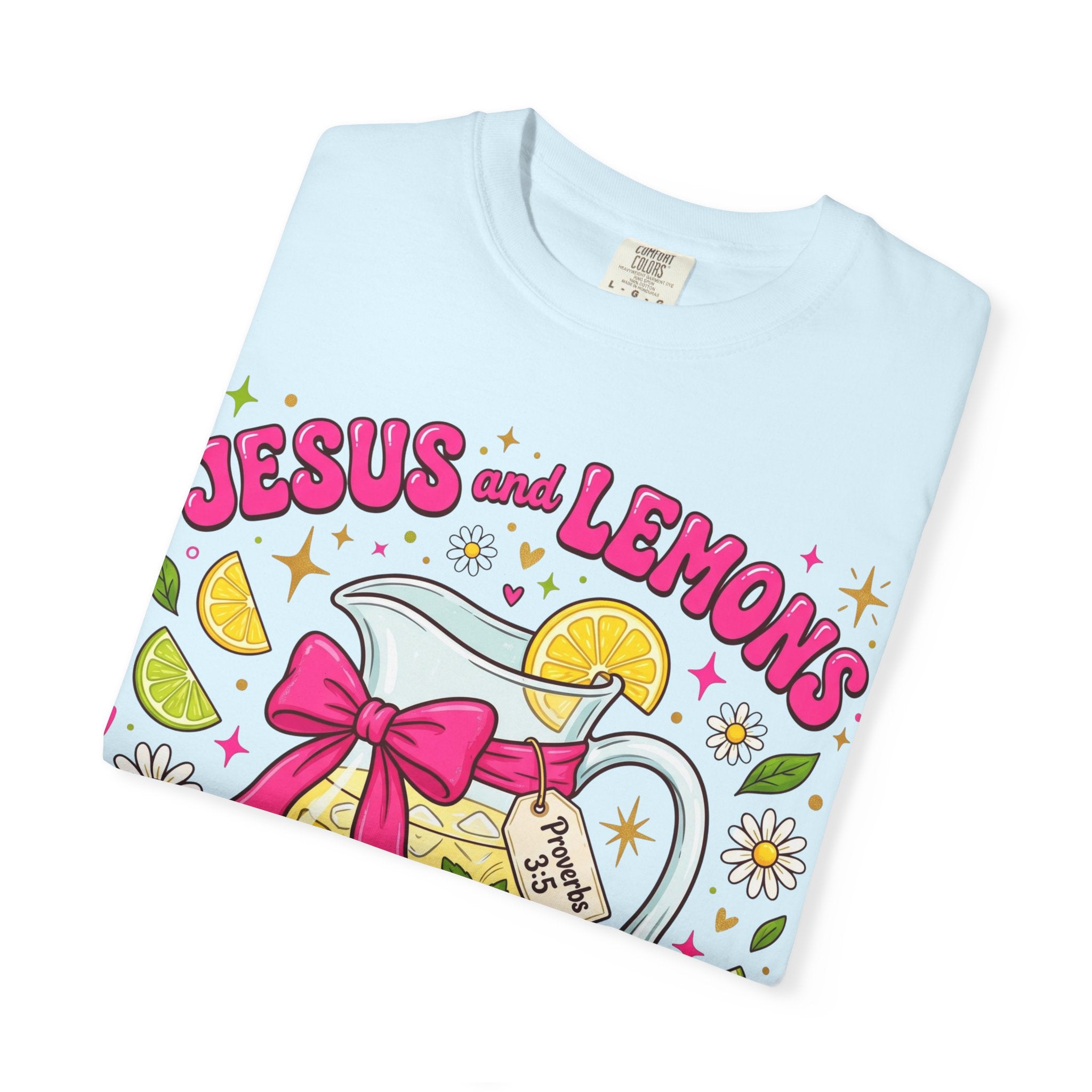 Jesus and Lemons T-Shirt — "Sour, Sanctified" Christian Lemonade Graphic Tee