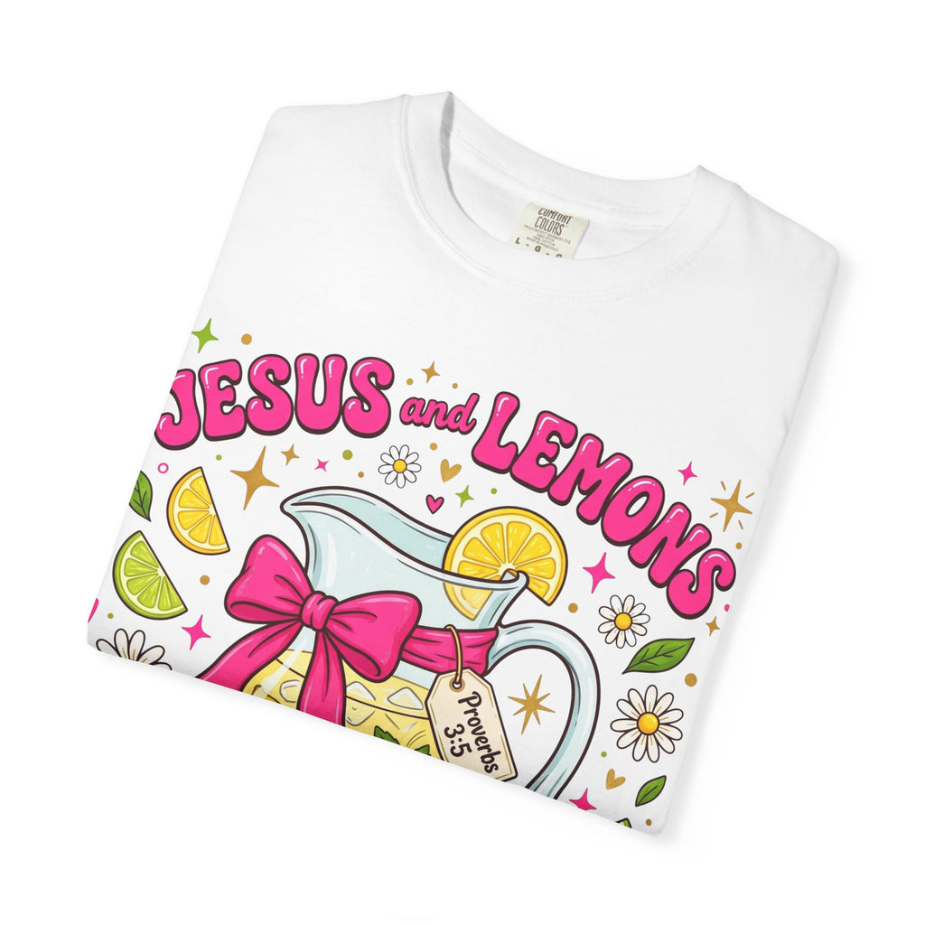 Jesus and Lemons T-Shirt — "Sour, Sanctified" Christian Lemonade Graphic Tee