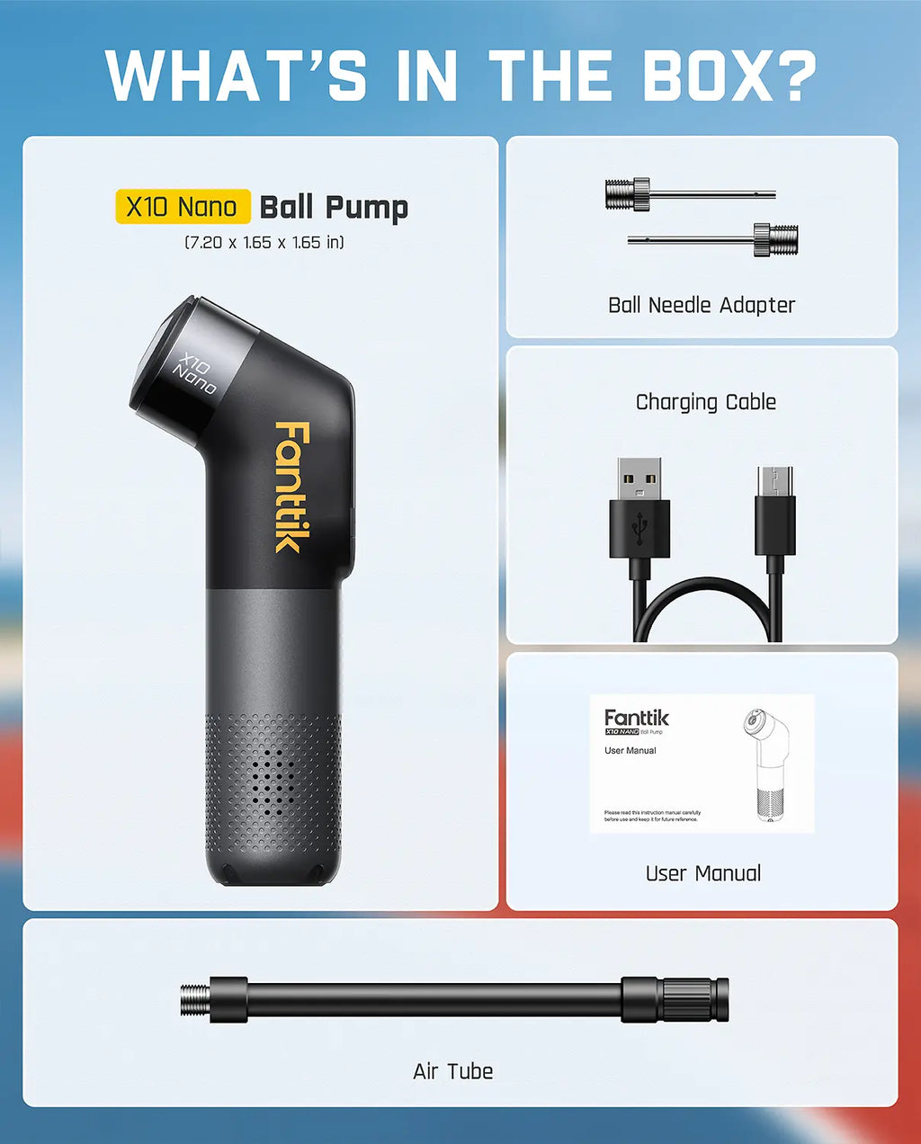 Revolutionize Your Game with the Fanttik X10 Nano Electric Ball Pump - Fast Inflation & Deflation with Precision Gauge for All Your Sports Balls