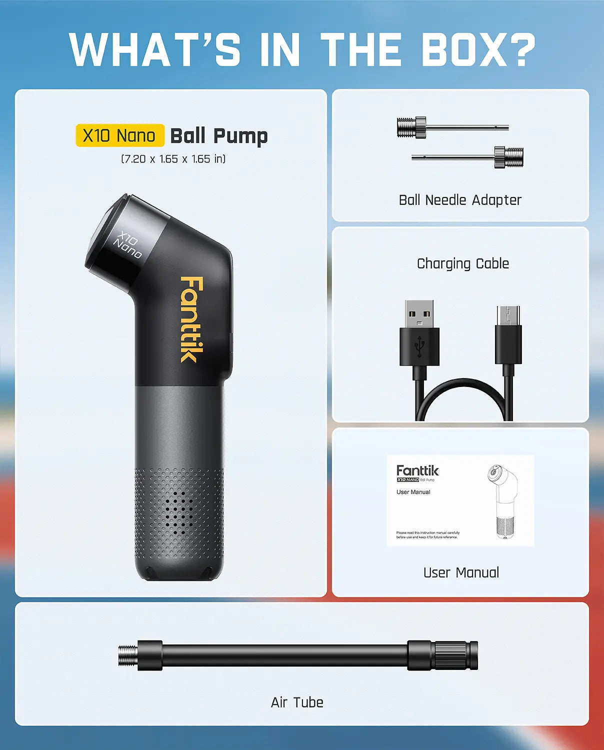 Revolutionize Your Game with the Fanttik X10 Nano Electric Ball Pump - Fast Inflation & Deflation with Precision Gauge for All Your Sports Balls