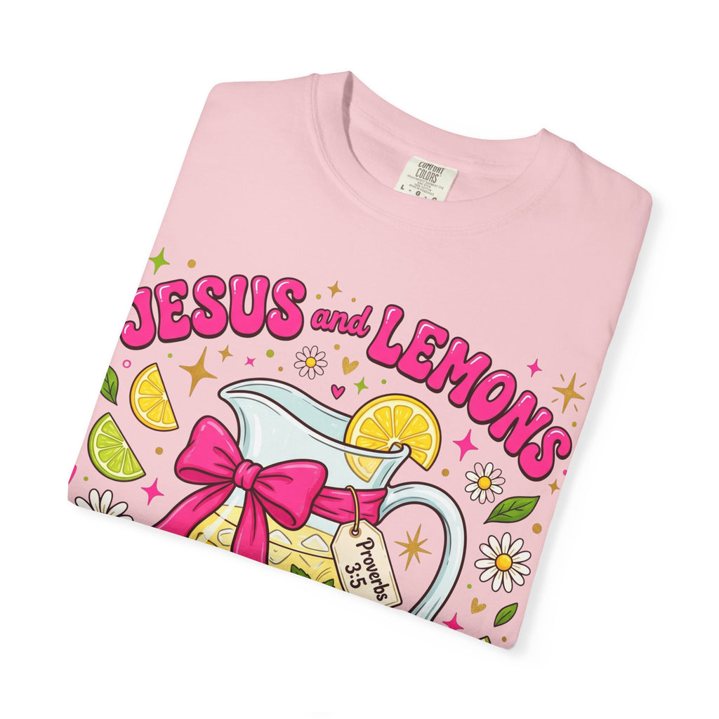 Jesus and Lemons T-Shirt — "Sour, Sanctified" Christian Lemonade Graphic Tee