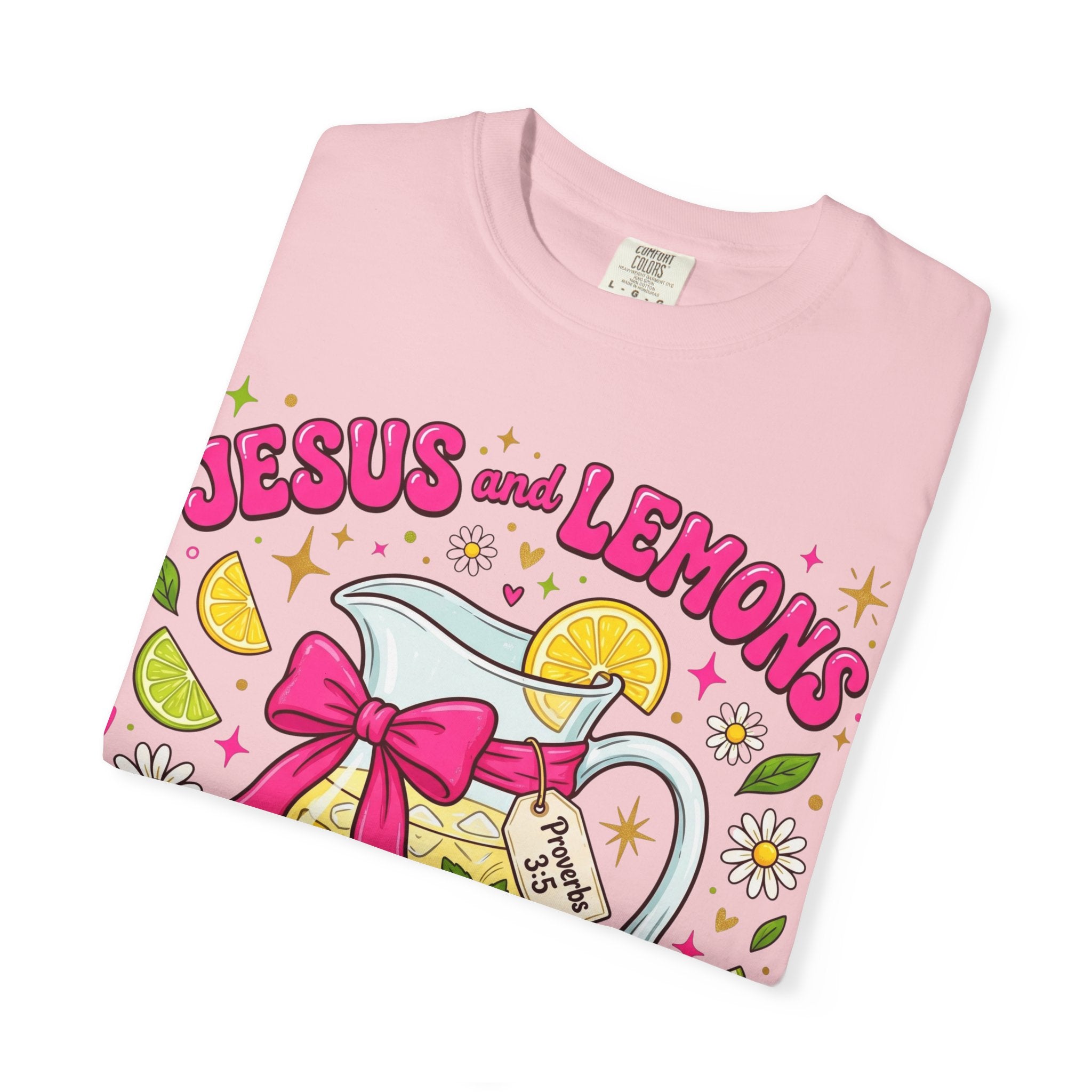Jesus and Lemons T-Shirt — "Sour, Sanctified" Christian Lemonade Graphic Tee