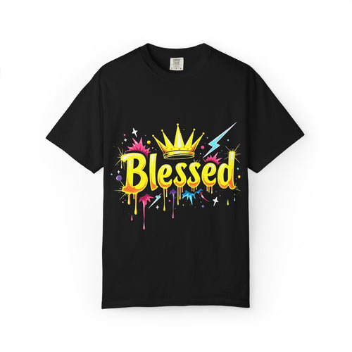 Blessed Crown T-Shirt — Colorful Graffiti Faith Tee
