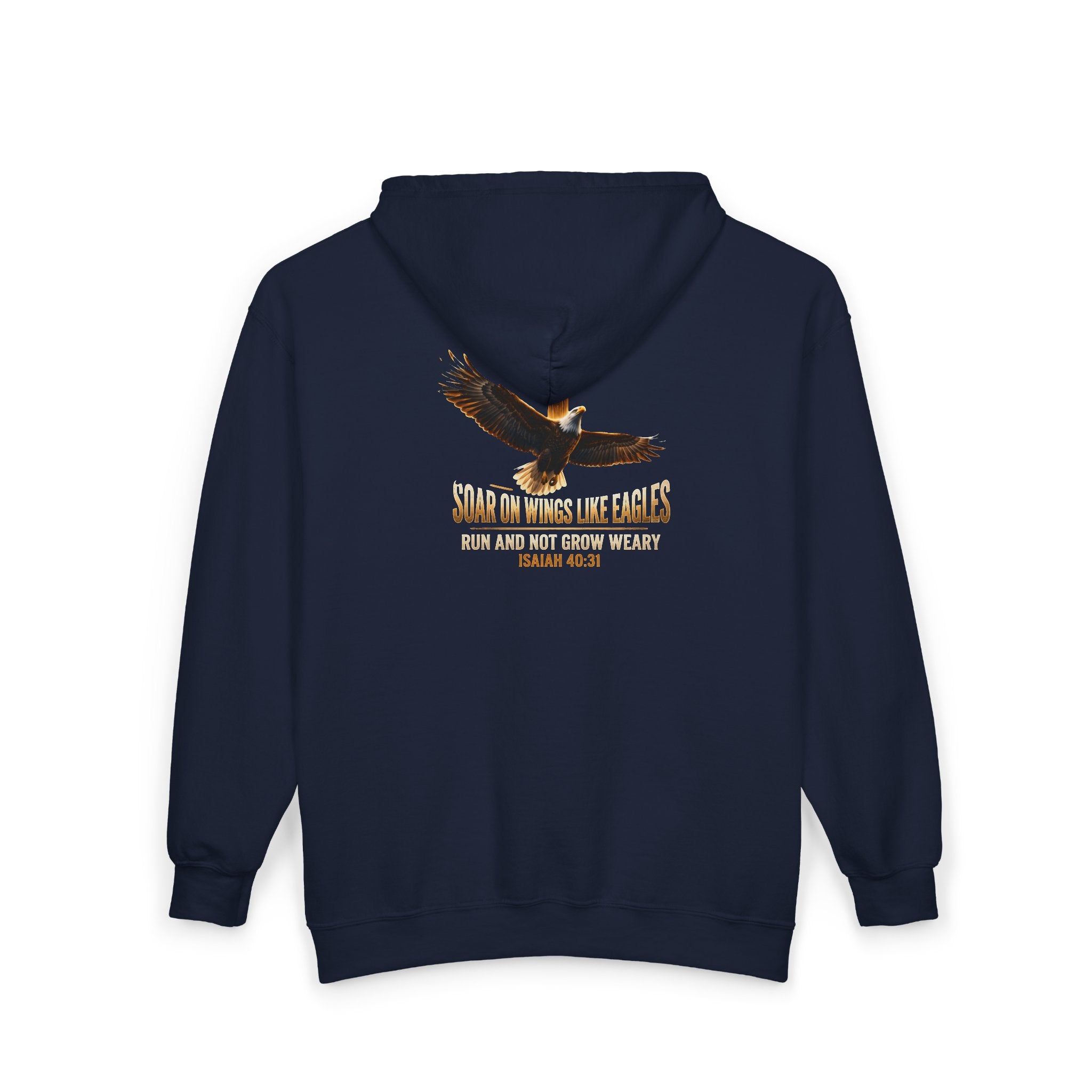 Soar On Wings Like Eagles Hoodie/  Inspirational Full-Zip Sweatshirt