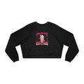 Cropped Pullover — Cute Pink Coffee & Candy Graphic "Cream and Coffee"