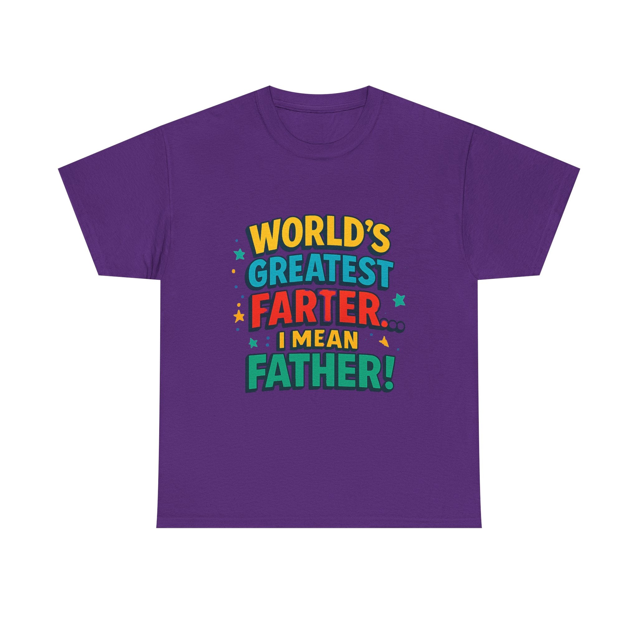 Father’s Day Tee — “World’s Greatest Farter… I Mean Father!” Funny Dad T-Shirt
