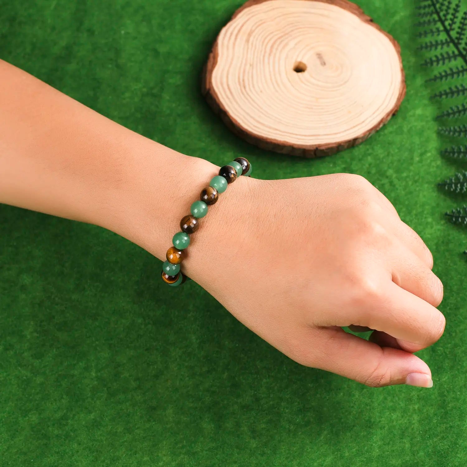 Elevate Your Style with the Veliora Money Attraction Bracelet - Aesthetic Green Aventurine & Tiger Eye Beaded Jewelry for Daily Wear and Teacher Appreciation Gifts