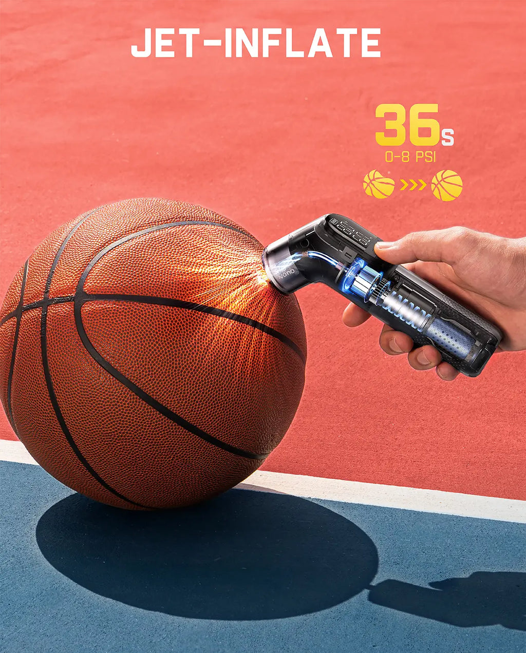 Revolutionize Your Game with the Fanttik X10 Nano Electric Ball Pump - Fast Inflation & Deflation with Precision Gauge for All Your Sports Balls