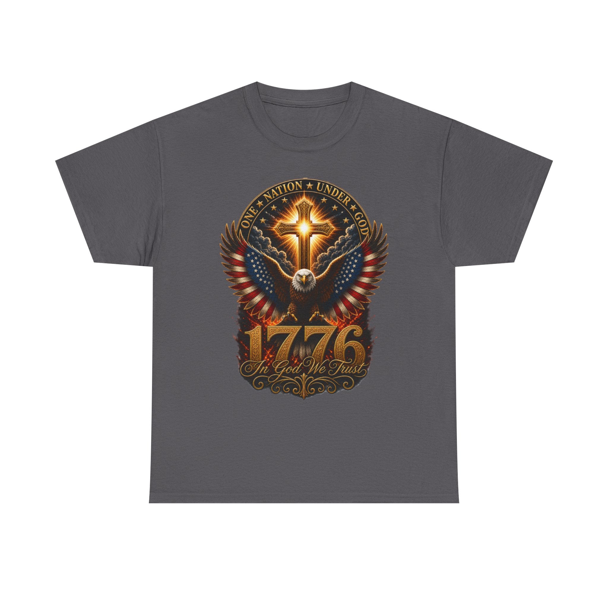 1776 Eagle Cross T-Shirt — Patriotic American Independence Tee