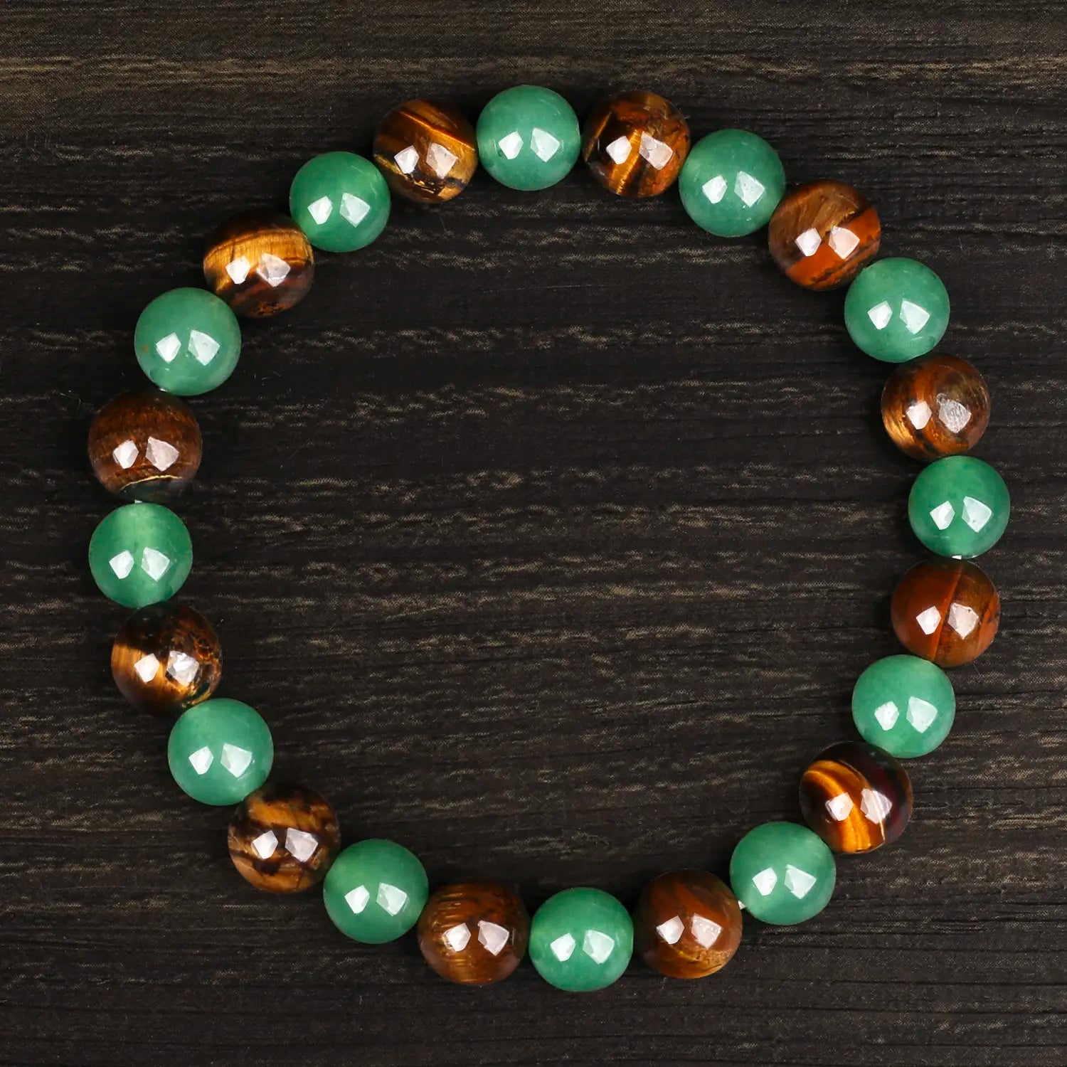 Elevate Your Style with the Veliora Money Attraction Bracelet - Aesthetic Green Aventurine & Tiger Eye Beaded Jewelry for Daily Wear and Teacher Appreciation Gifts