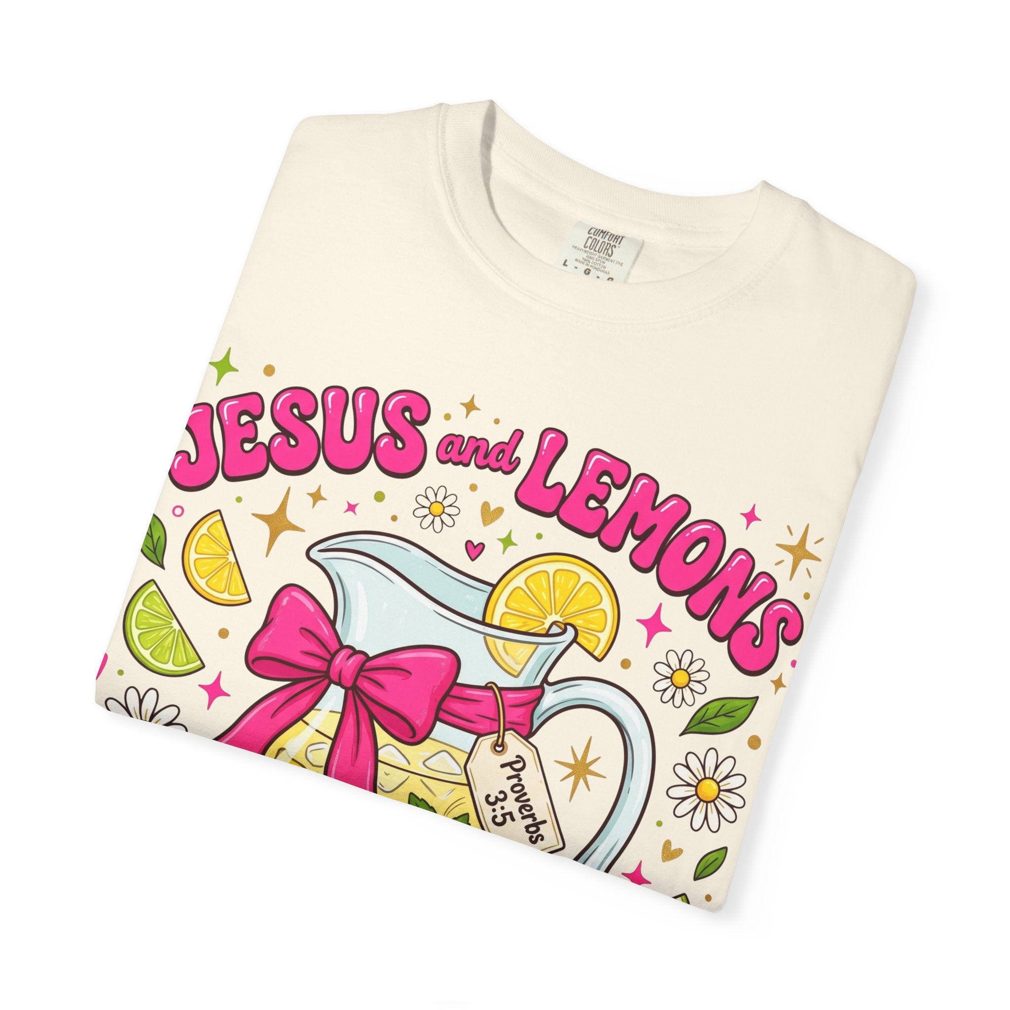 Jesus and Lemons T-Shirt — "Sour, Sanctified" Christian Lemonade Graphic Tee