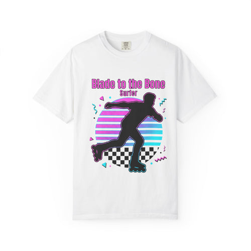 Blade to the Bone Skater T-Shirt — Retro 80s Rollerblade Tee