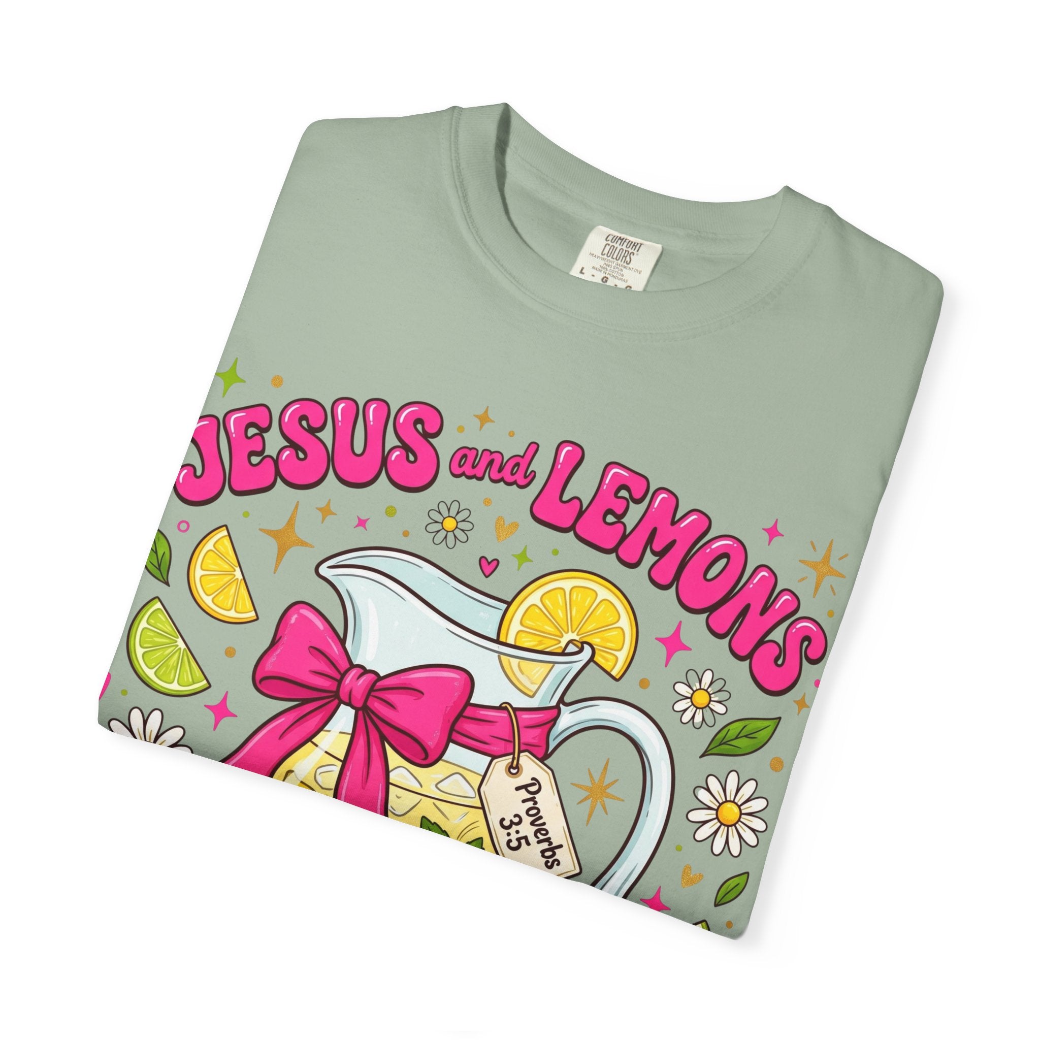 Jesus and Lemons T-Shirt — "Sour, Sanctified" Christian Lemonade Graphic Tee