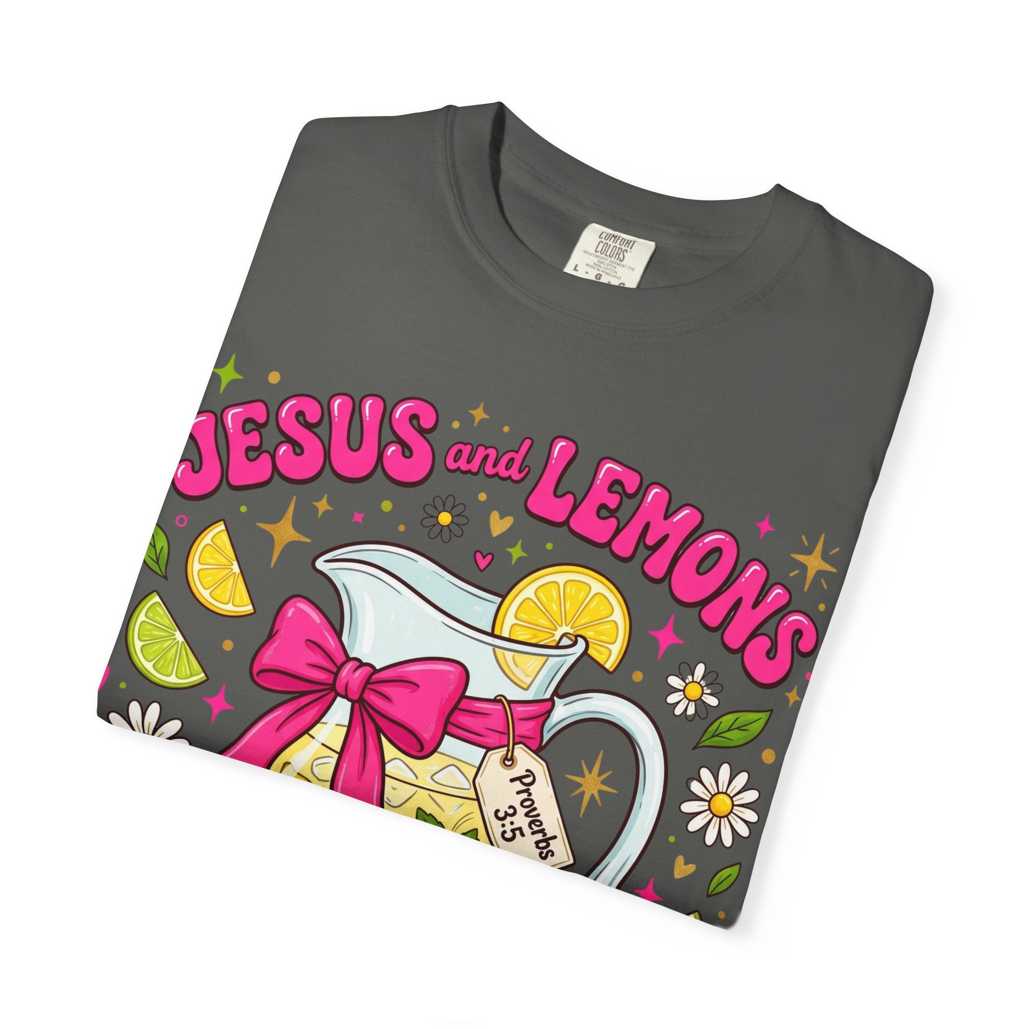 Jesus and Lemons T-Shirt — "Sour, Sanctified" Christian Lemonade Graphic Tee