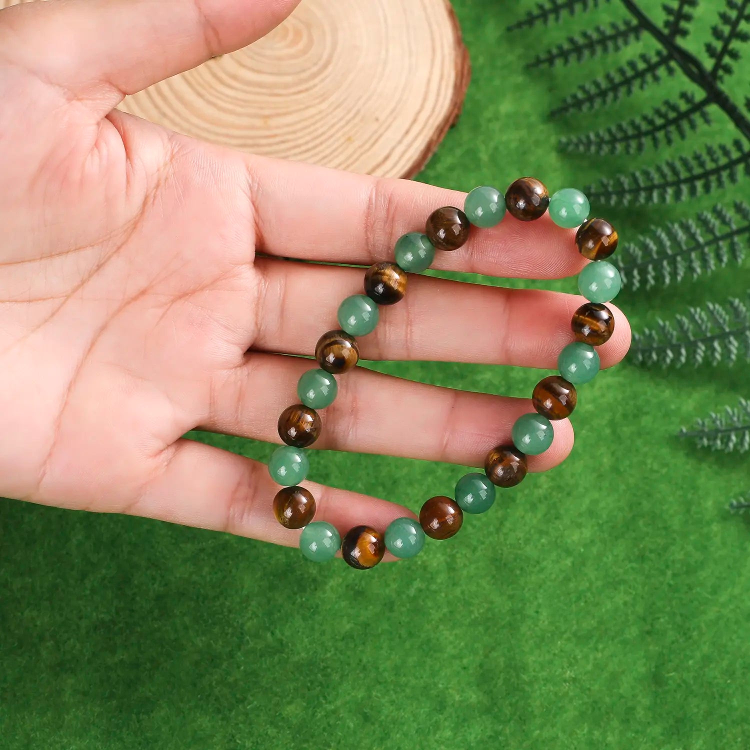 Elevate Your Style with the Veliora Money Attraction Bracelet - Aesthetic Green Aventurine & Tiger Eye Beaded Jewelry for Daily Wear and Teacher Appreciation Gifts