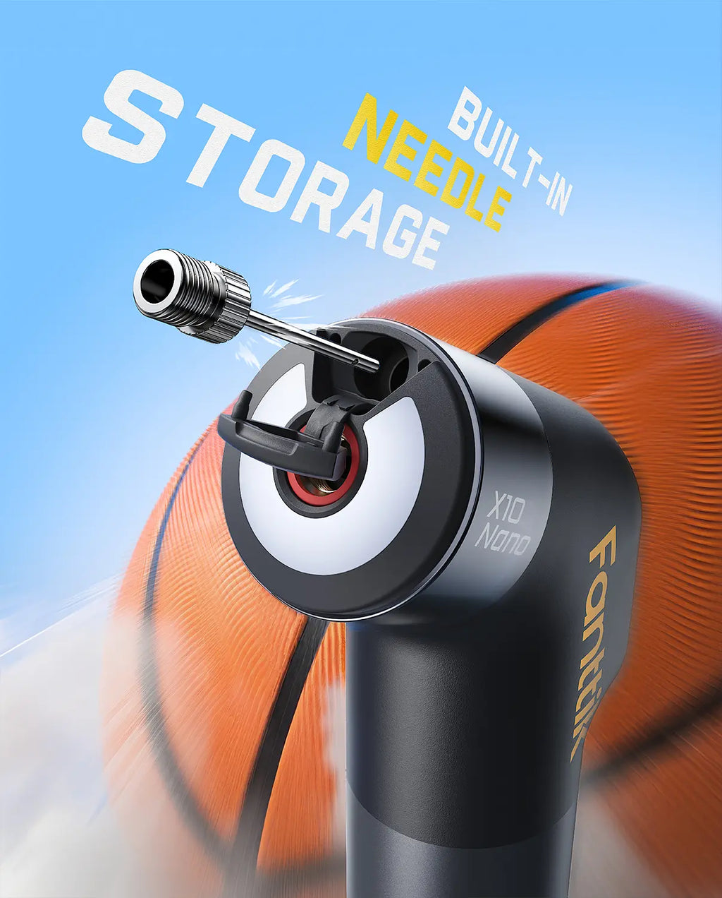 Revolutionize Your Game with the Fanttik X10 Nano Electric Ball Pump - Fast Inflation & Deflation with Precision Gauge for All Your Sports Balls